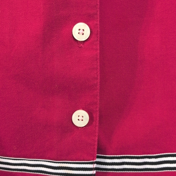 Vintage Bryn Connelly cotton, button front skirt, pockets, elastic waist. Sz 8 - Picture 4 of 8